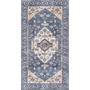 Brilliance Machine Washable doormat 2 ft. x 4 ft. Vintage Persian Kitchen Area Rug