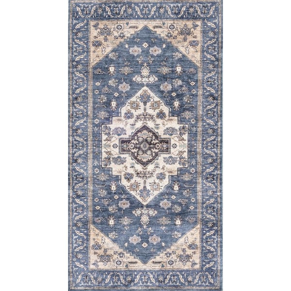 Nourison Brilliance Machine Washable doormat 2 ft. x 4 ft. Vintage Persian Kitchen Area Rug