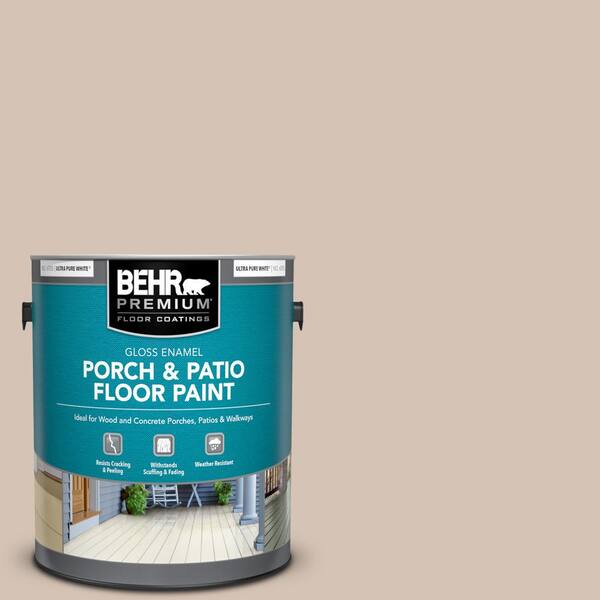 BEHR PREMIUM 1 gal. #BIC-02 Hazy Taupe Gloss Enamel Interior/Exterior Porch and Patio Floor Paint