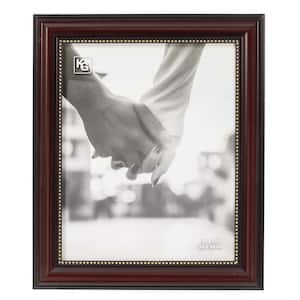 KG Lucy Dark Brown 8 in. x 10 in. Picture Frame W/Gold Beading