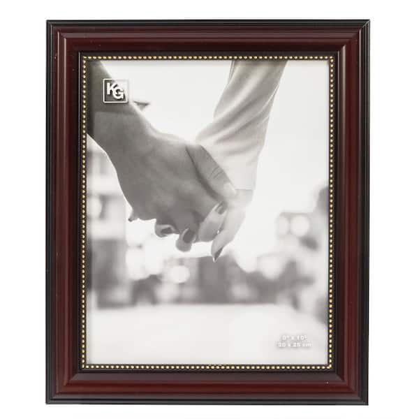 KG KG Lucy Dark Brown 8 in. x 10 in. Picture Frame W/Gold Beading