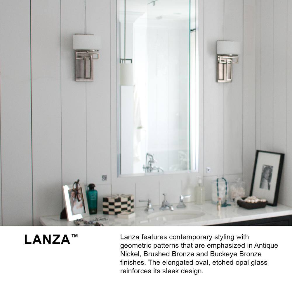 Elegant Brushed Bronze 3-Light LED Bath Vanity with Etched Opal Shade