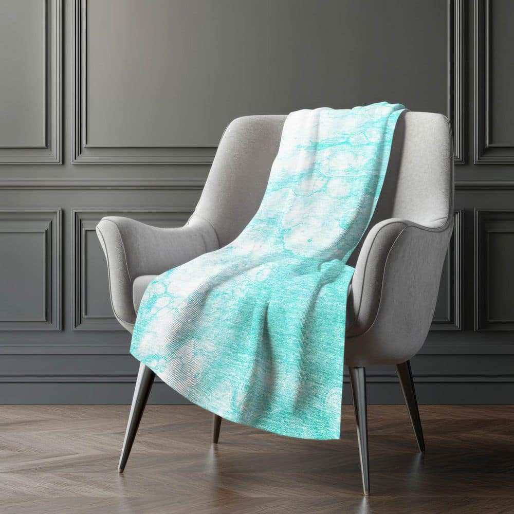 Premium Machine Washable ASB699 Aqua 50 in. x 70 in. Sherpa Throw Blanket price history on PriceWatchPro