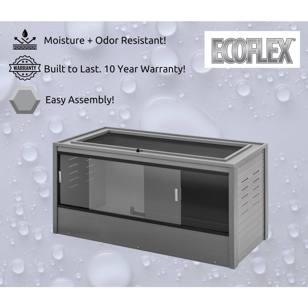 New Age Pet® ECOFLEX® 48 in. Mojave Reptile Terrarium Lounge - Durable Composite Habitat with Ventilated Side Panels, Removable Sliding Glass Doors and Mesh Screen Top for UV/Heat Lamp Setup