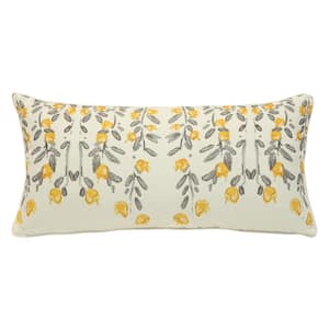 14 in. x 26 in. Sunny Citrus Outdoor Pillow Lumbar Pillow in Multi - Includes 1-Lumber Pillow