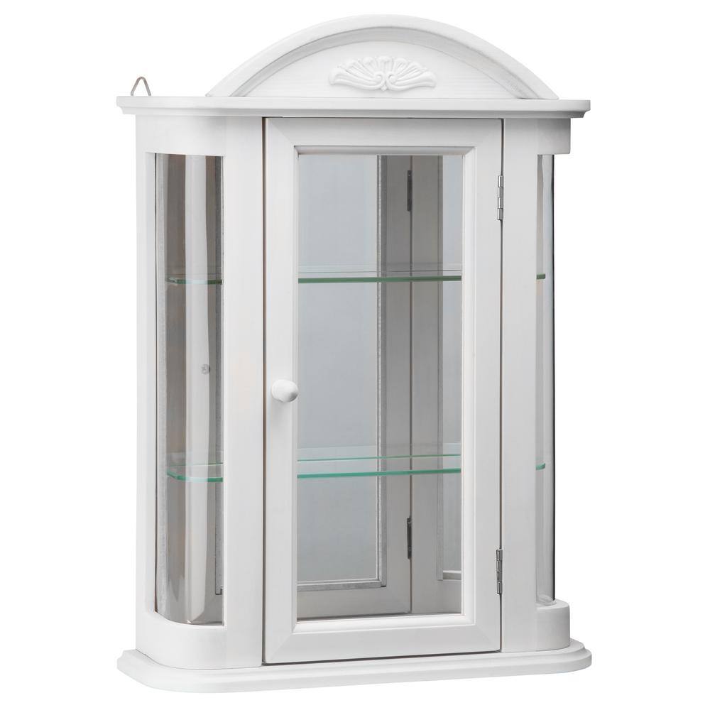 64 in. x 17 in. x 14.5 in. White 4-Layer Clear Glass Display Cabinet Curio  Cabinet CUU66227718 - The Home Depot