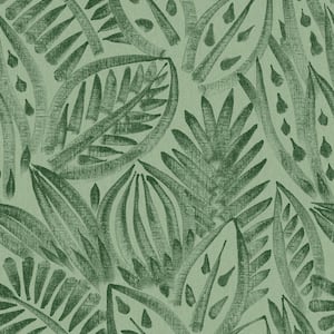 Canvas Palm Green Grove Peel and Stick Wallpaper, (Covers 28 sq. ft.)