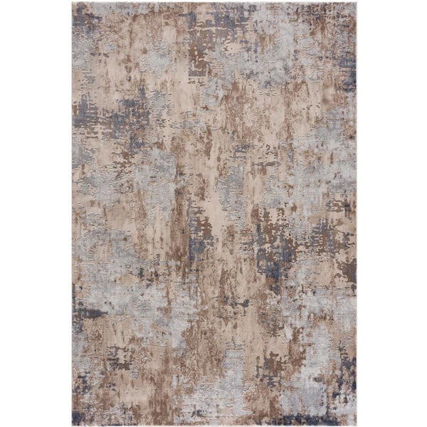 Rug Branch Vogue Collection Modern Abstract Area Rug Large (9x12 ft) - 9'2" x 12'6", Beige