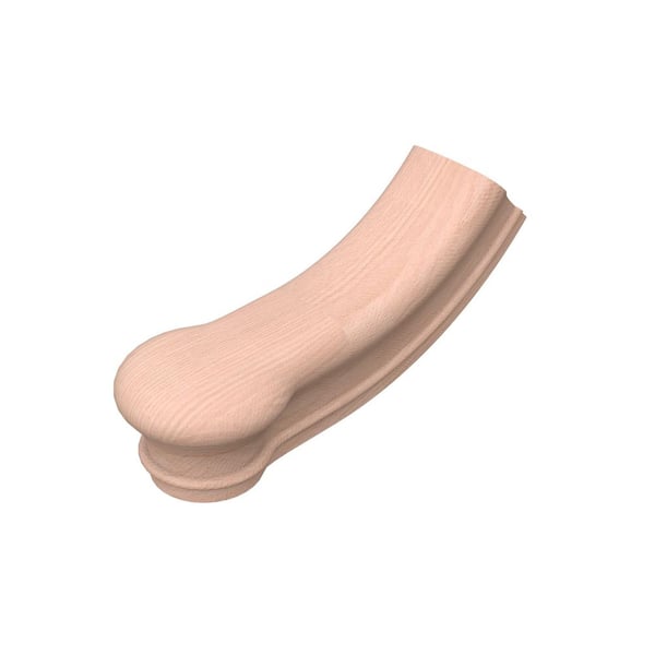 EVERMARK Stair Parts 7010 Unfinished Red Oak Starting Easing Stair Handrail Fitting