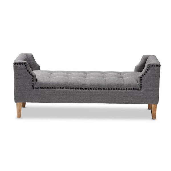 Baxton Studio Perret Gray Bench