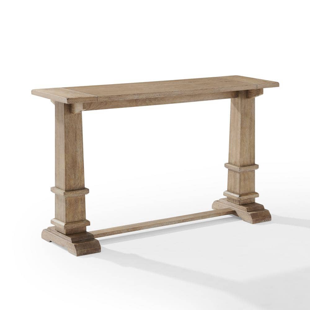 CROSLEY FURNITURE Joanna 50 in. Rustic Brown Rectangle Wood Console ...