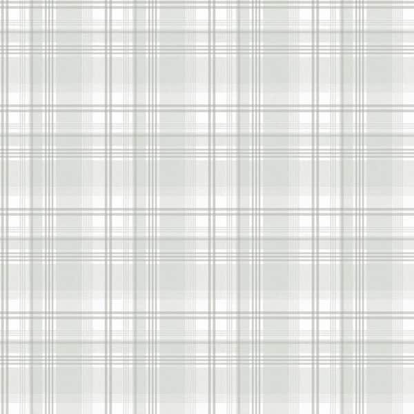 Unbranded Nordic Elements Grey Plaid Design Matte Finish Non-Pasted Non-Woven Wallpaper Sample