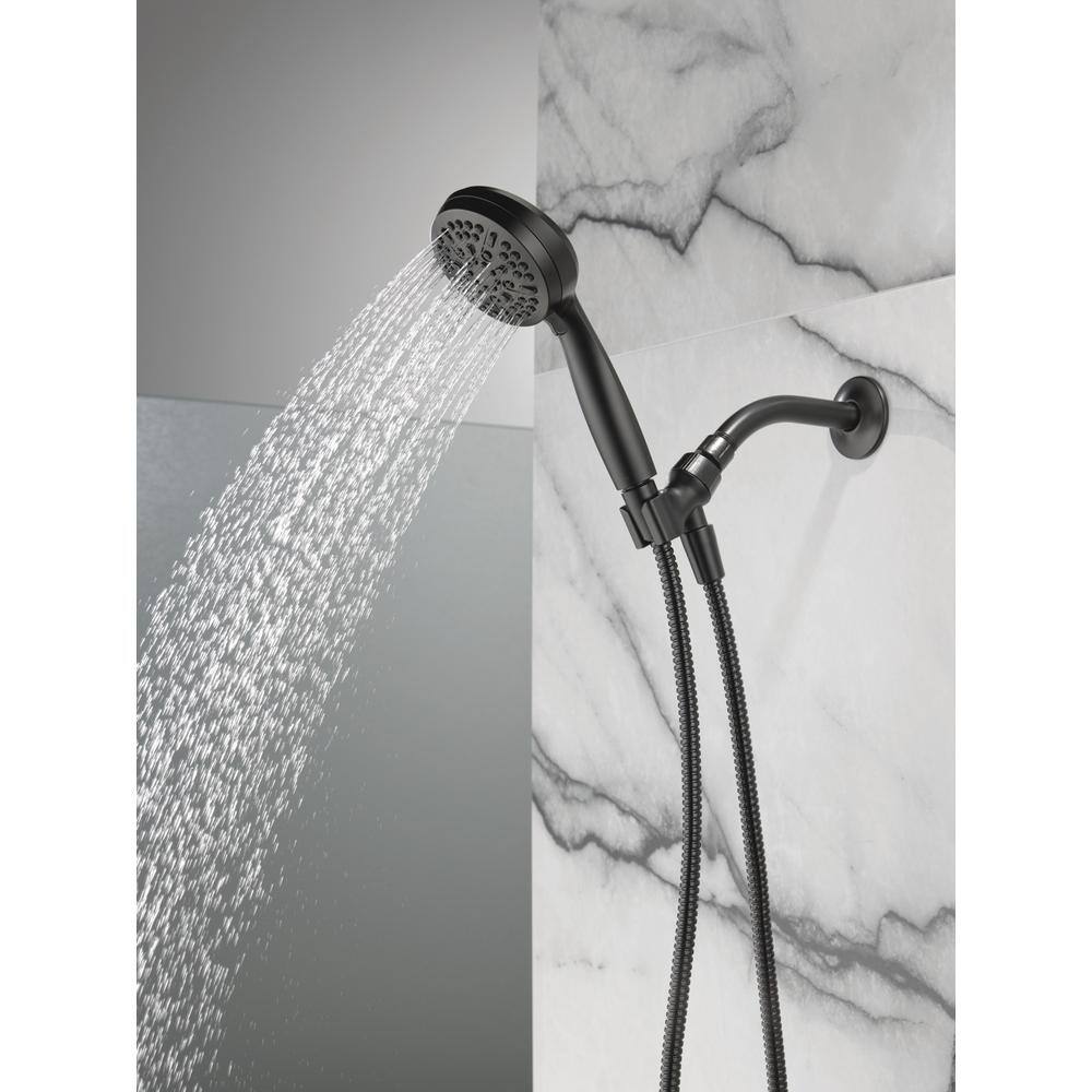 Matte Black Adjustable Handheld Multi-Head Shower System