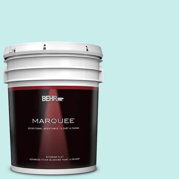 BEHR MARQUEE 5 gal. #P460-1 Morning Sky Flat Exterior Paint & Primer