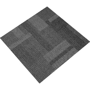 Carpet Tiles Reusable Gray 24 in. x 24 in. Peel and Stick Carpet Tiles Squares (96 sq. ft.)Soft Padded Carpet