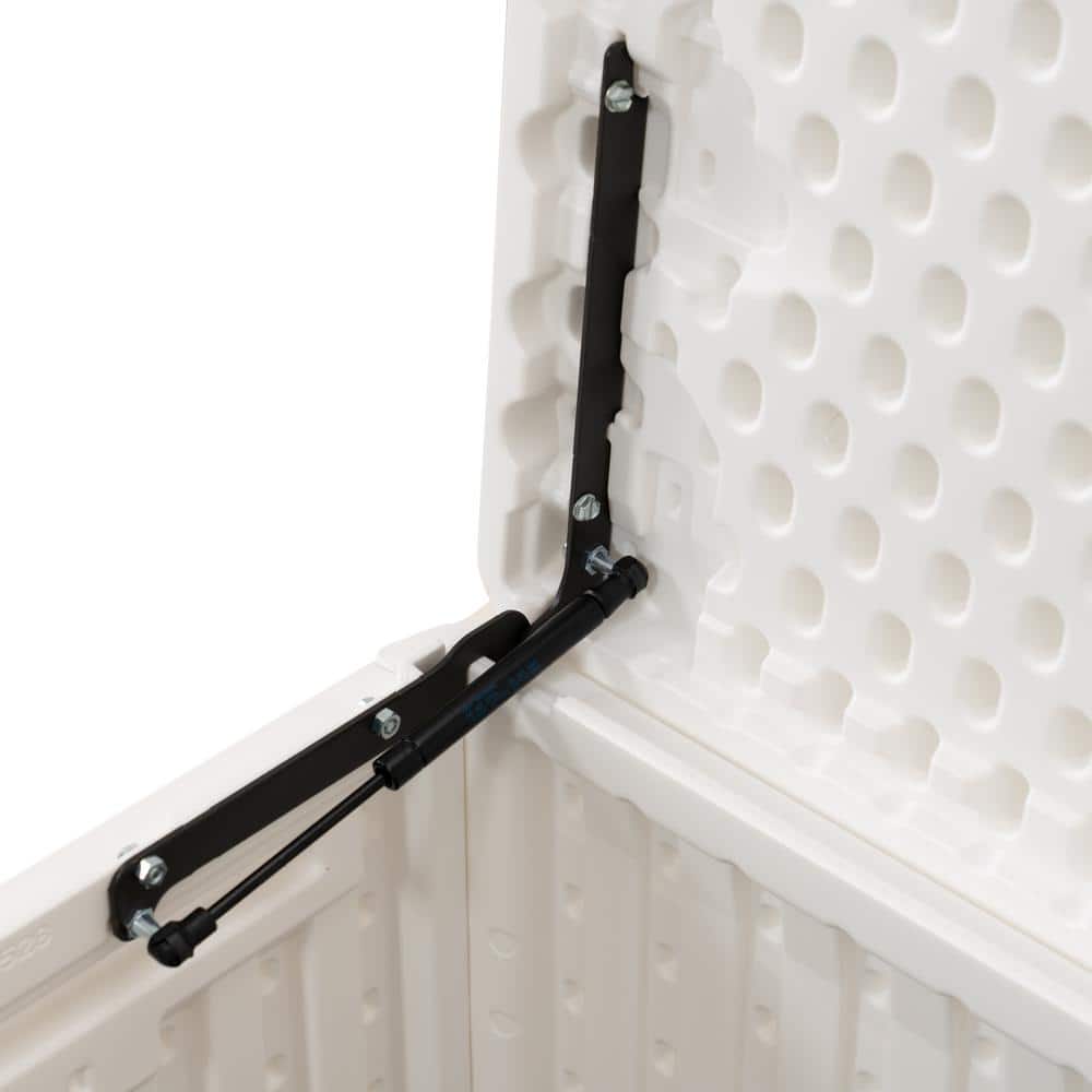 Arctic White Lockable Plastic 130 Gallon Deck Box