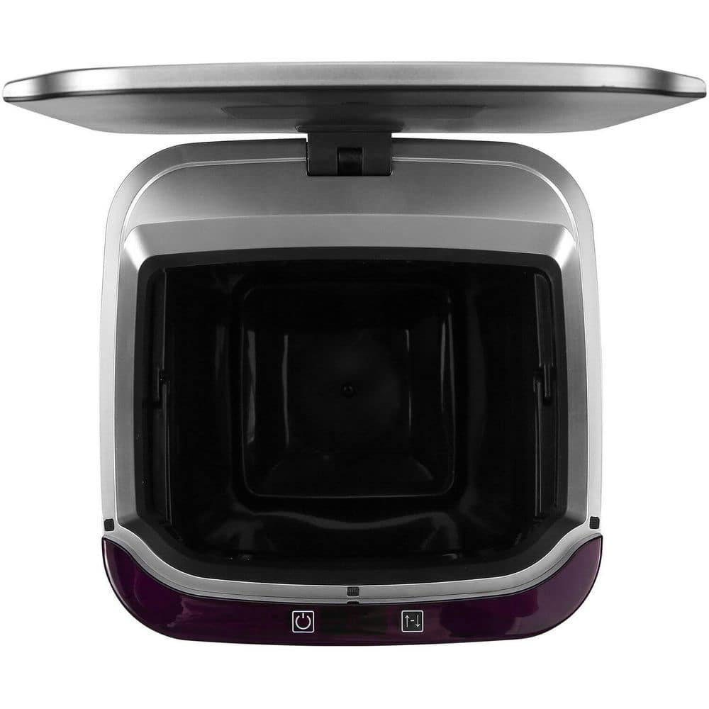 Hanover 10-Liter Stainless Steel Touchless Trash Can with Sensor Lid