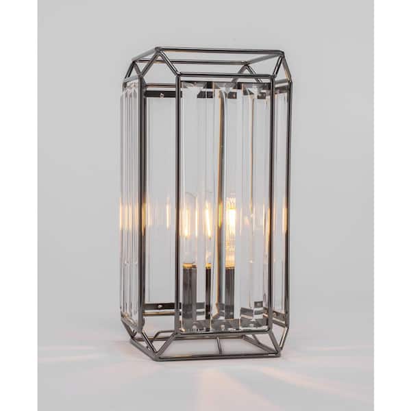 Unbranded Bradley 12.5 in. Black Chrome Lamp Buffet Lamp