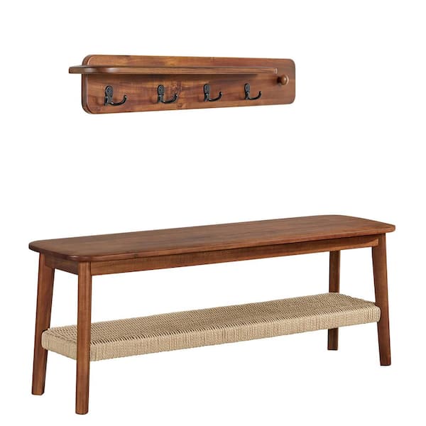 Alaterre Furniture Calais 2-Piece Set, Bench and Coat Hook