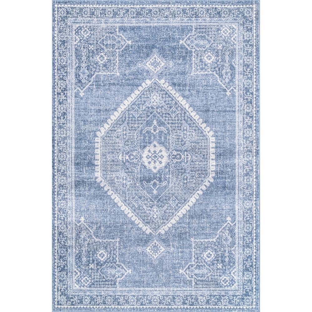 Isla Distressed Persian Blue 10 ft. x 14 ft. Area Rug price history on PriceWatchPro