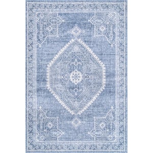 Isla Distressed Persian Blue 7 ft. x 9 ft. Area Rug