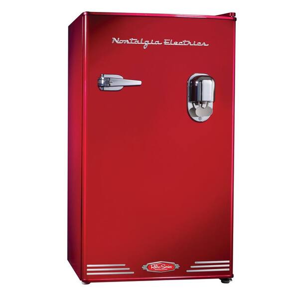 Nostalgia Retro Series 3.0 cu. ft. Mini Refrigerator with Dispenser in Red - DISCONTINUED