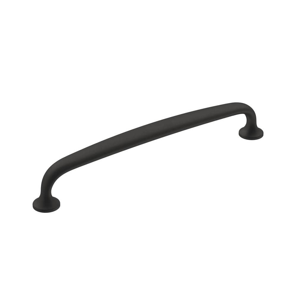 Renown 6-5/16 in. (160mm) Traditional Matte Black Arch Cabinet Pull