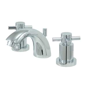 Concord Mini-Widespread 4 in. Centerset 2-Handle Bathroom Faucet with Brass Pop-Up in Polished Chrome