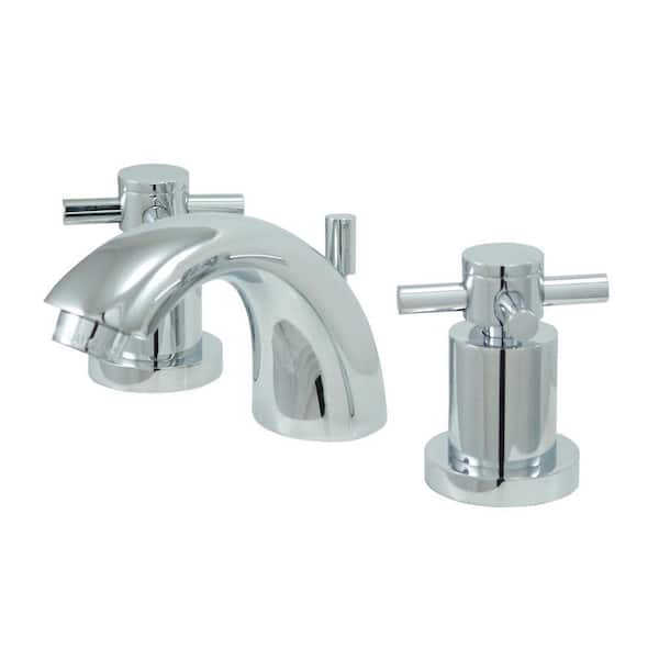 Kingston Brass Concord Mini-Widespread 4 in. Centerset 2-Handle Bathroom Faucet with Brass Pop-Up in Polished Chrome
