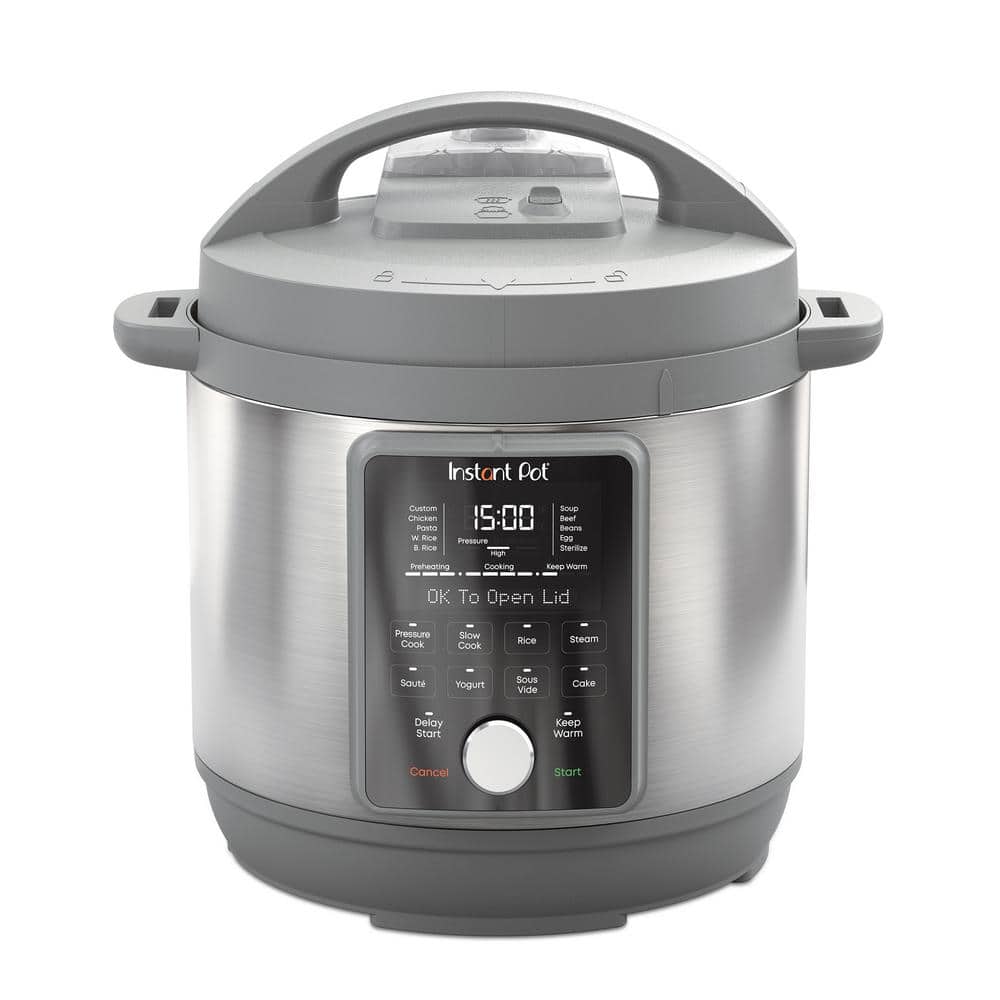 Instant Pot 6 qt. Duo Plus Stainless Steel Electric Pressure Cooker  112-0156-01 - The Home Depot