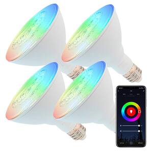 Smart WiFi PAR38 E26 Dimmable Light Bulb LB2 6-Pack 11-Watt (75-Watt Equivalent) 900LM RGB+W - LED Multi-Color