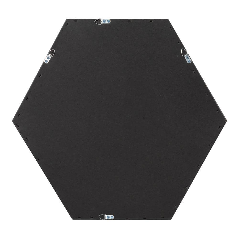 Laverty Hexagonal 30.5" Silver Framed Modern Wall Mirror