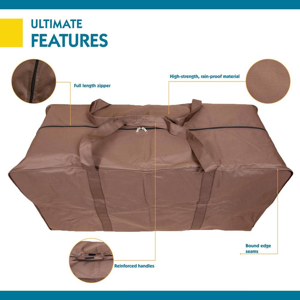 Mocha Cappuccino 58 Inch Polyester Cushion Storage Bag