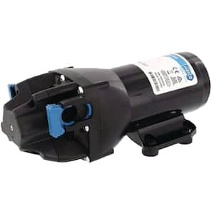 Shurflo 8-1/8 in. x 5 in. x 4-1/8 in. Aqua King II Black 30 PSI 12-Volt 2  GPM 3.5 Amp Automatic Fresh Water Pump 4128-110-E04 - The Home Depot