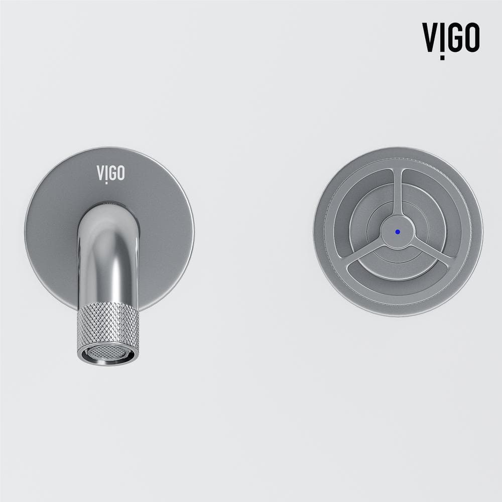 Brooklyn Inspired Industrial-Chic Chrome Wall Mount Bathroom Faucet