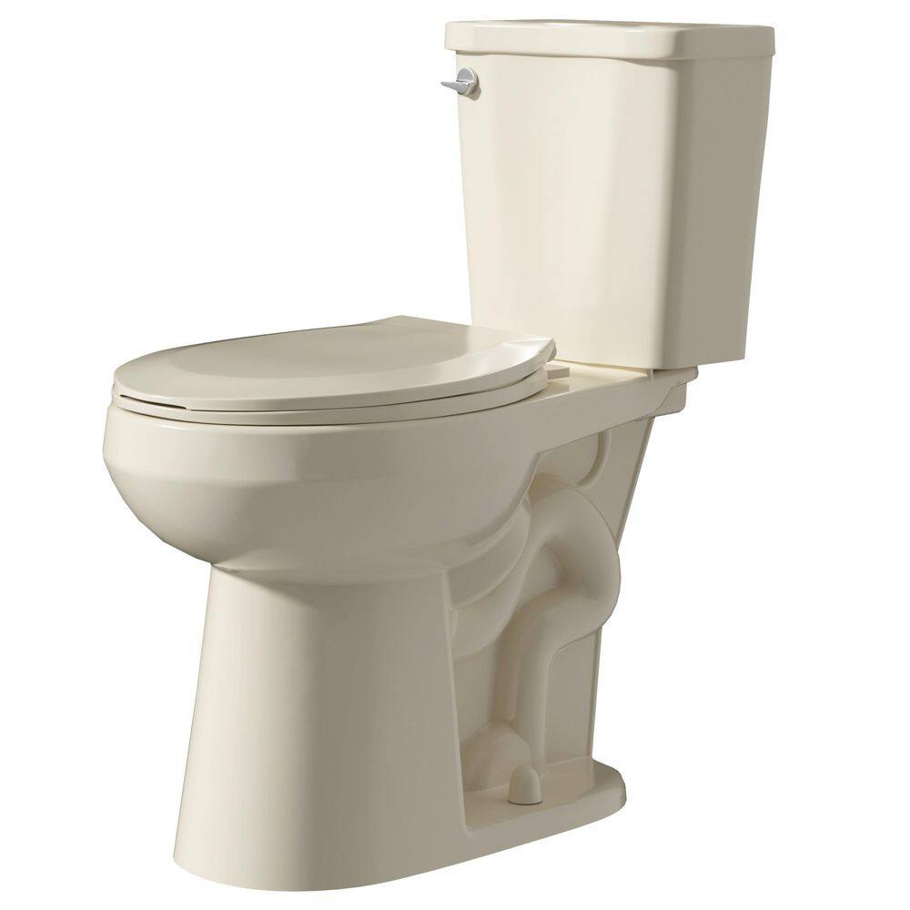 19 in. Tall Toilet 1.28 GPF Single Flush 2-Piece Toilet Round ADA Toilet in
