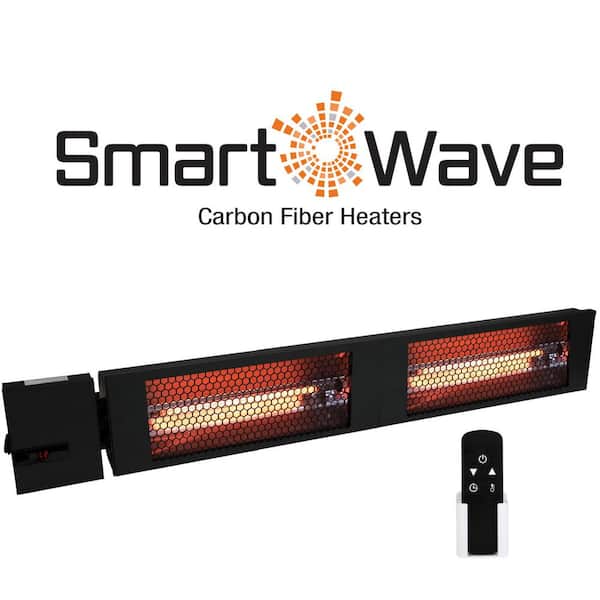 RK RADIANT HEATER 43" BLACK, DOUBLE CARBON LAMP 240V 3000W W/ RF REMOTE