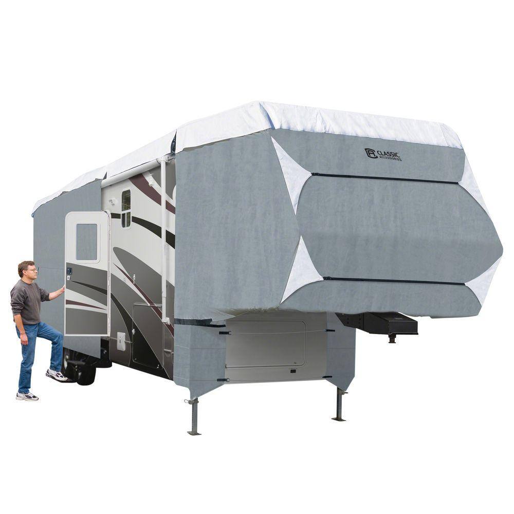 Classic Accessories 79263 Polypro III Grey Deluxe Class C RV Cover Grey 23-Feet RVs Fits 20-Feet