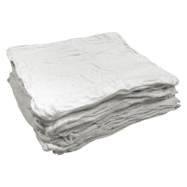 Unbranded 50-Count 12 in. x 14 in. White Shop Towels