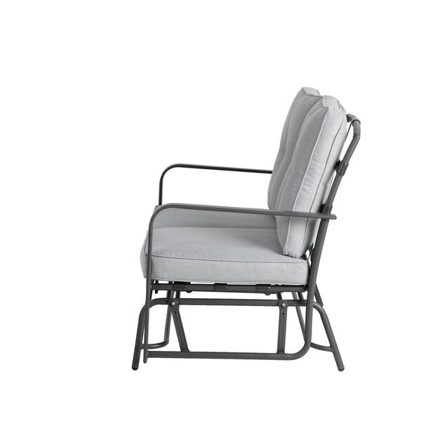 Glitzhome outdoor patio loveseat best sale glider chair