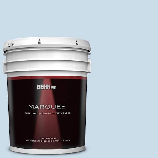 BEHR MARQUEE 5 gal. #M510-1 Blue Me Away Flat Exterior Paint & Primer