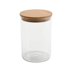 Round-1 Glass Jar with Bamboo Lid