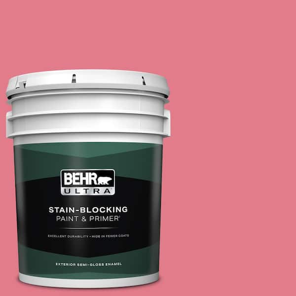 BEHR ULTRA 5 gal. #P150-4 Hot Gossip Semi-Gloss Enamel Exterior Paint & Primer