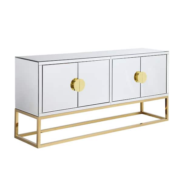 Best Master Furniture Levan Gold Mirrored 64 in. W Sideboard