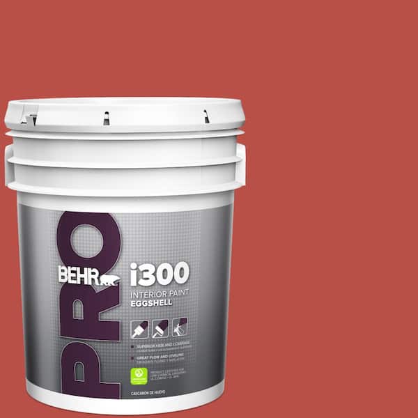 BEHR PRO 5 gal. #HDC-MD-16 Cherry Red Eggshell Interior Paint