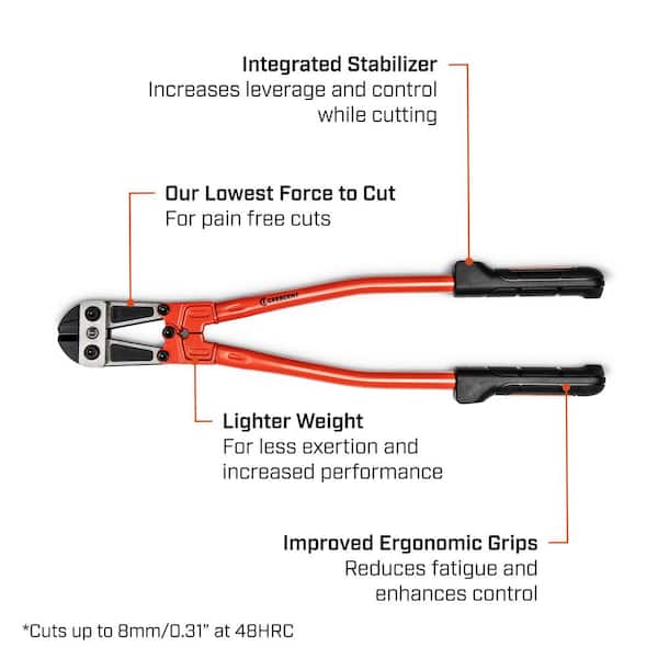 24 in. High Leverage Compound Action Bolt Cutter with 7/16 in. Max Cut Capacity
