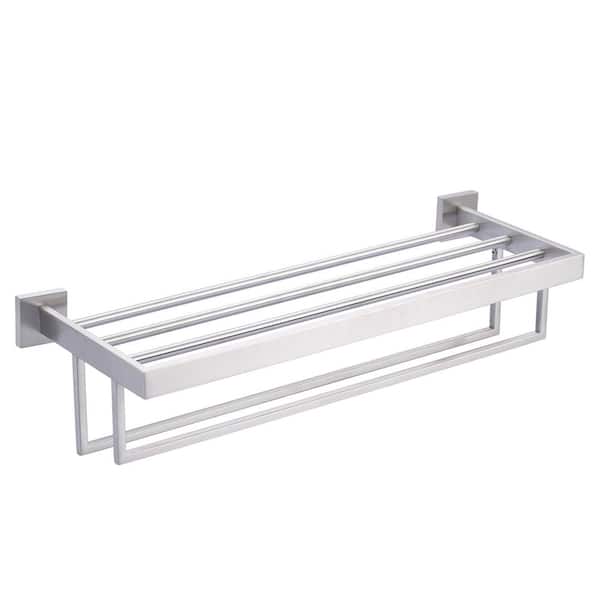ALEASHA Two Towel Holders Wall mounted Towel Rack in Brushed Nickel