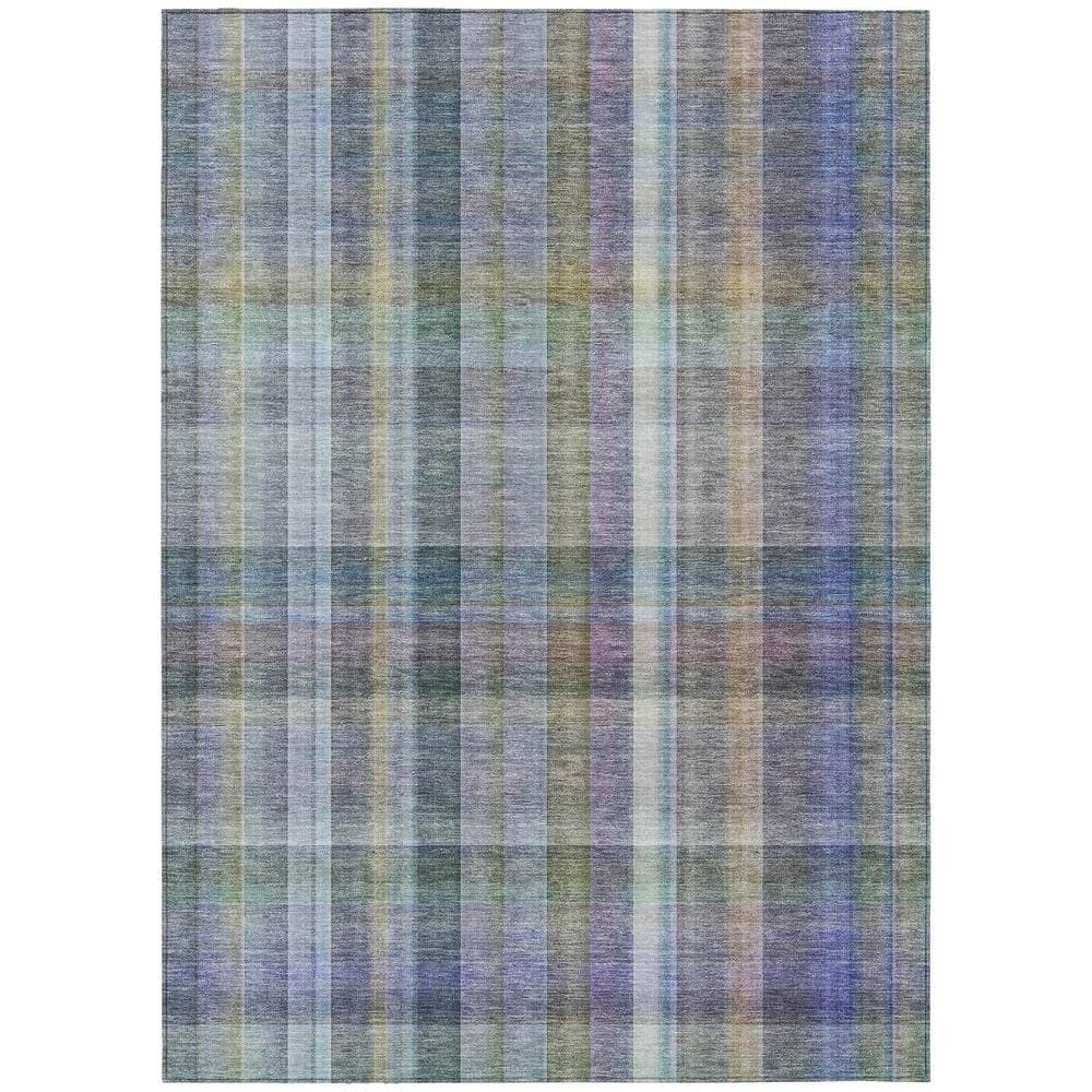 Green 3 ft. x 5 ft. Woven Plaid Polyester Rectangle Indoor/Outdoor Area Rug price history on PriceWatchPro