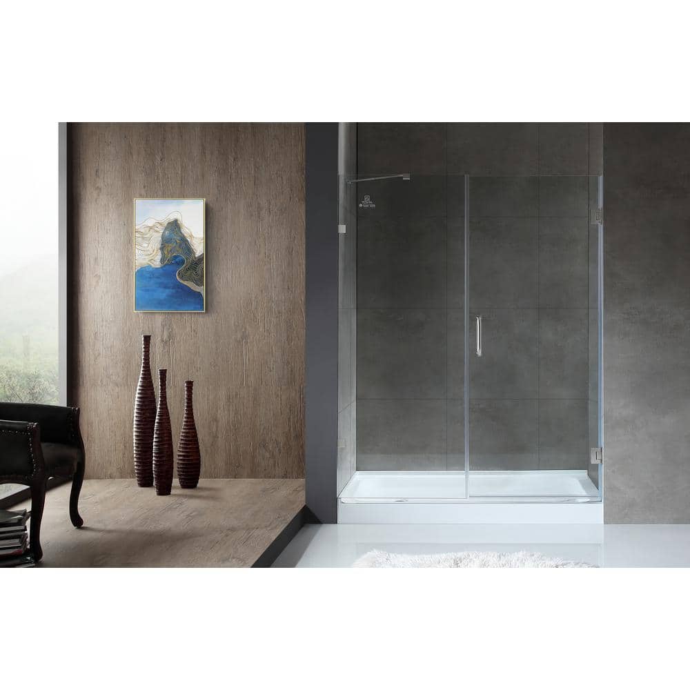 Consort 72" Frameless Shower Door with Brushed Nickel Hardware