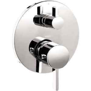 S Thermostatic 2-Handle Shower Valve Trim Kit with Volume Control and Diverter in Chrome (Valve Not Included)